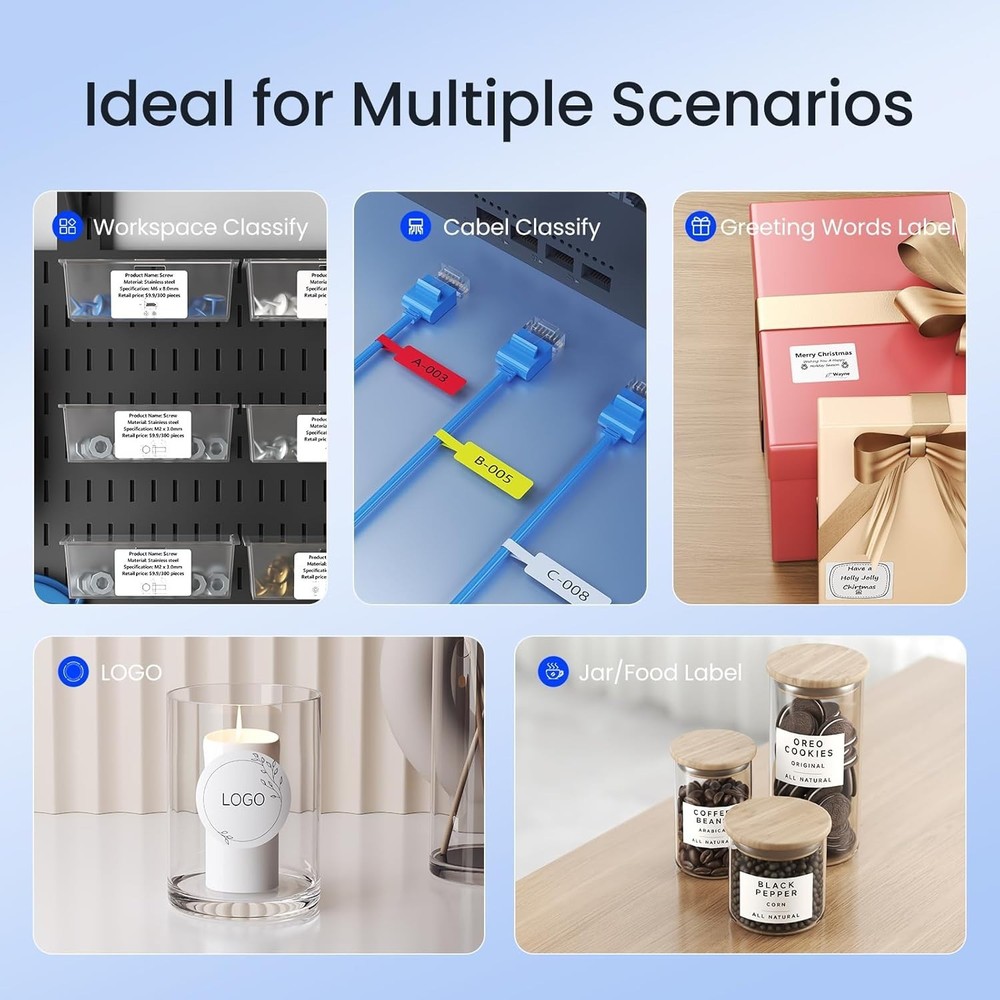 CLABEL Desk Bluetooth Barcode Label Printer: 221D Label Maker with 2 Inch Print