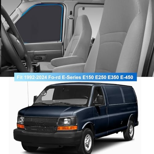Front Side Window Sun Shade Silver & Black-Fit 1996-2025 Chevy Express Window