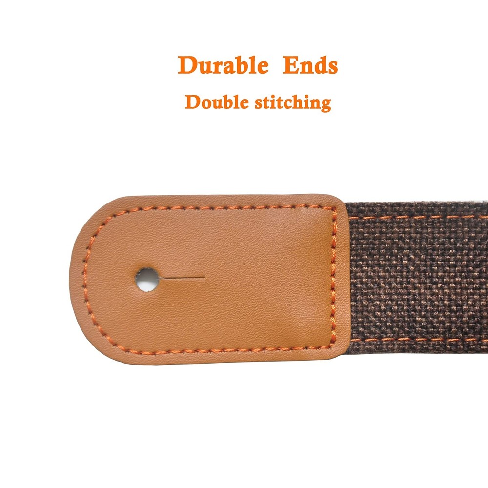 Farcaya Ukulele Strap Cotton Linen Adjustable Uke Shoulder Medium, Coffee