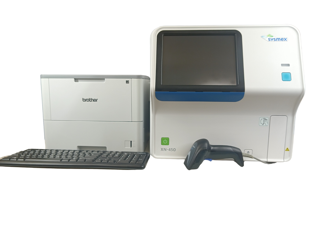 Sysmex XN-450, 6-part differential Hematology Analyzer with printer and scanner