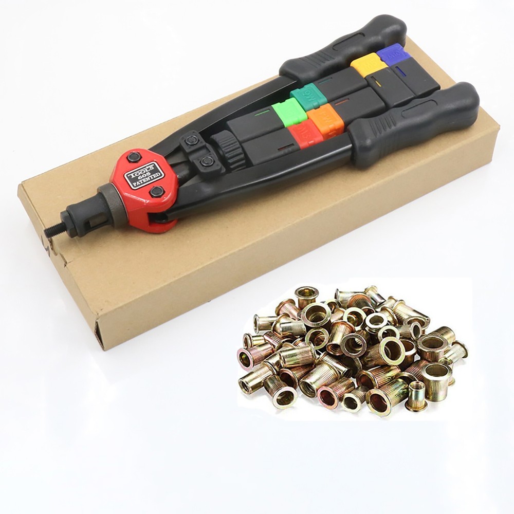 13'' Rivet Gun Kit Rivnut Thread Setting Tool Nut Setter NutSert Metric 60PC Nut