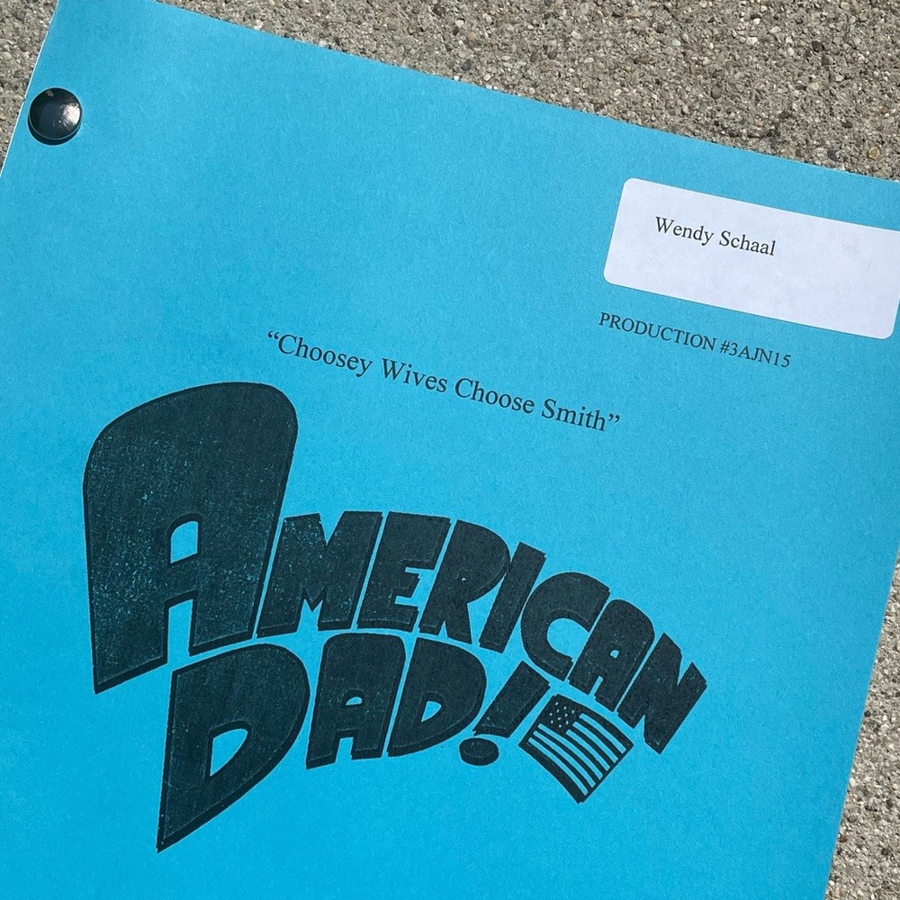 American Dad Wendy Schaal Francine Smith 2007 Production Used Table Draft Script