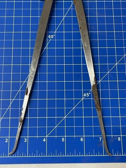 LUFKIN 42-12 Inside Caliper with Solid Nut, 12" VINTAGE rusty