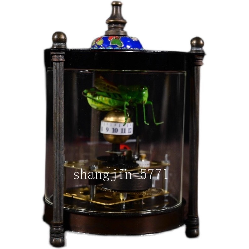 Antique collection Exquisite Brass Glass Mechanical Clock