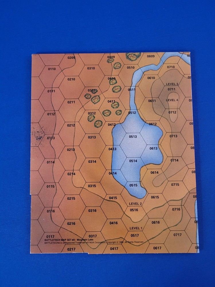 Battletech Mountain Lake Map - FASA
