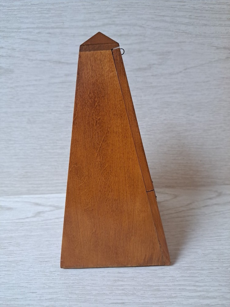 Vintage Seth Thomas Metronome De Maelzel Maple Case Wind-up