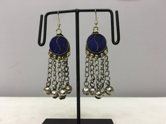 Earrings Silver Lapis Dangle Silver Earrings
