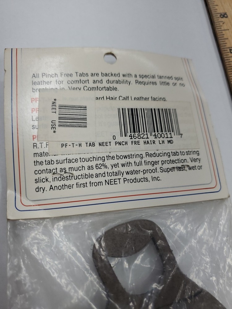 Neet Pinch Free Tab Bowstring Release - Calf Brown Size Medium Left Hand