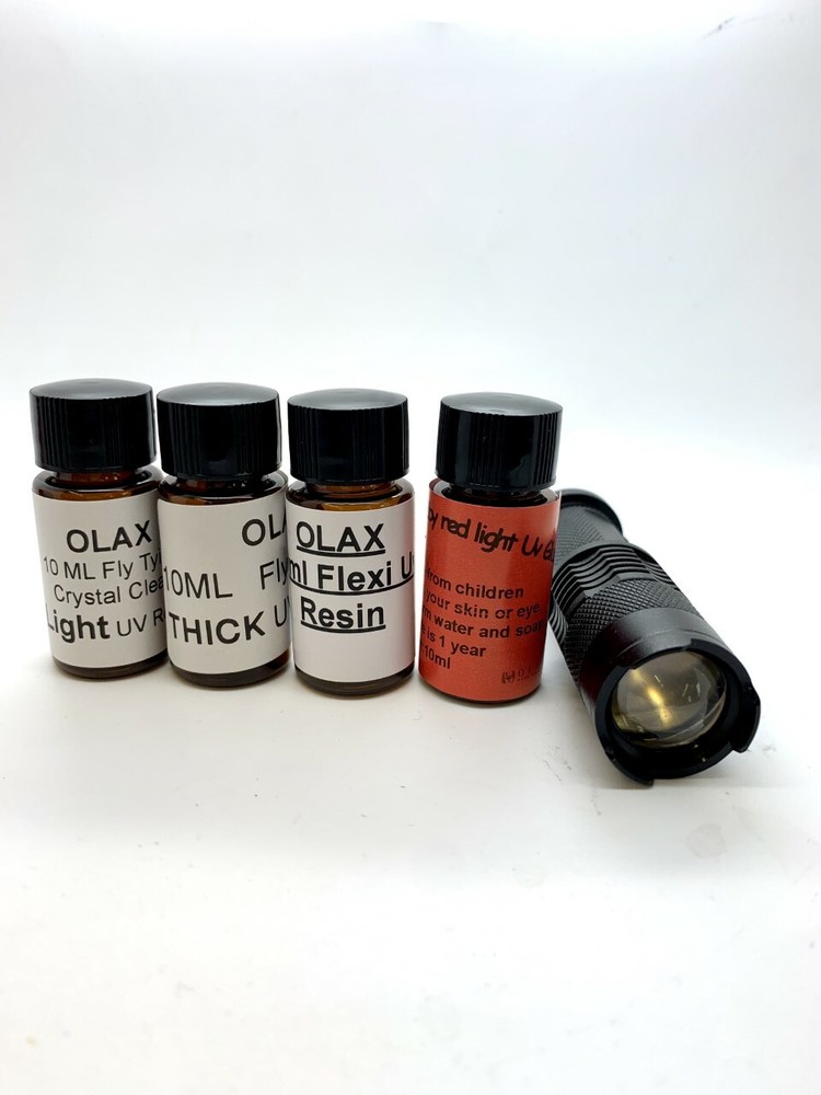 40ml Fly Tying RUBY RED, Flexi, Light, Thick UV Resin Glue, MIN ZOOMABLE UV