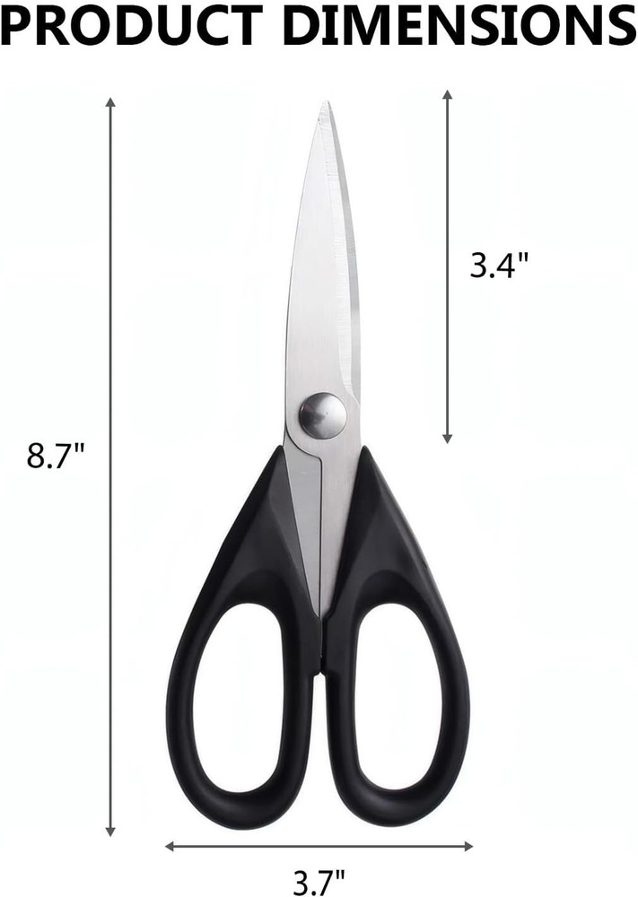 Multipurpose Kitchen Shears, 8.7" Professional Heavy-Duty Scissors, Dishwasher S