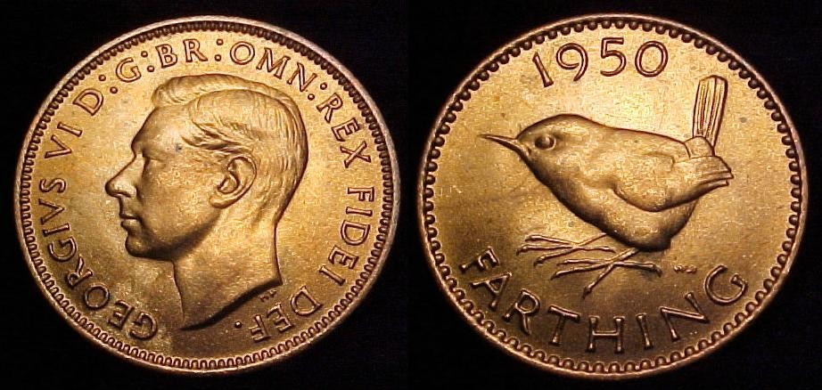 GREAT BRITAIN 1950 Farthing Ch BU