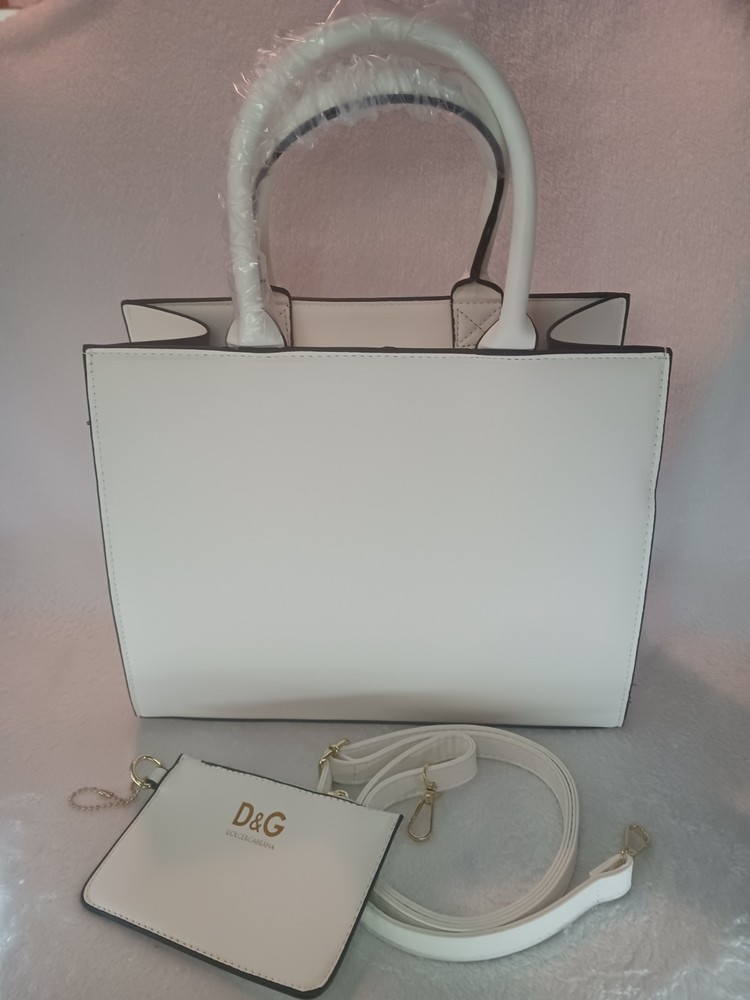 WOMENS HANDBAG INITIAL WHITE LETTERS DG 2 PIECE