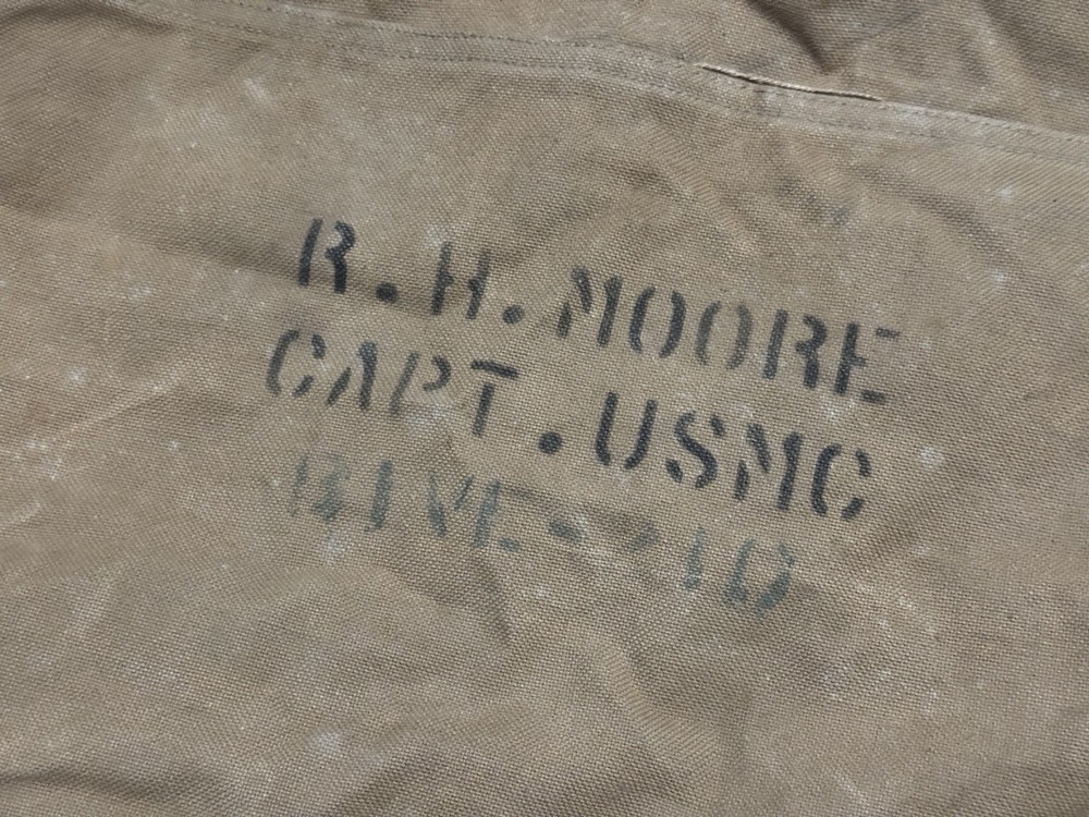 WWII USMC Seabag Named