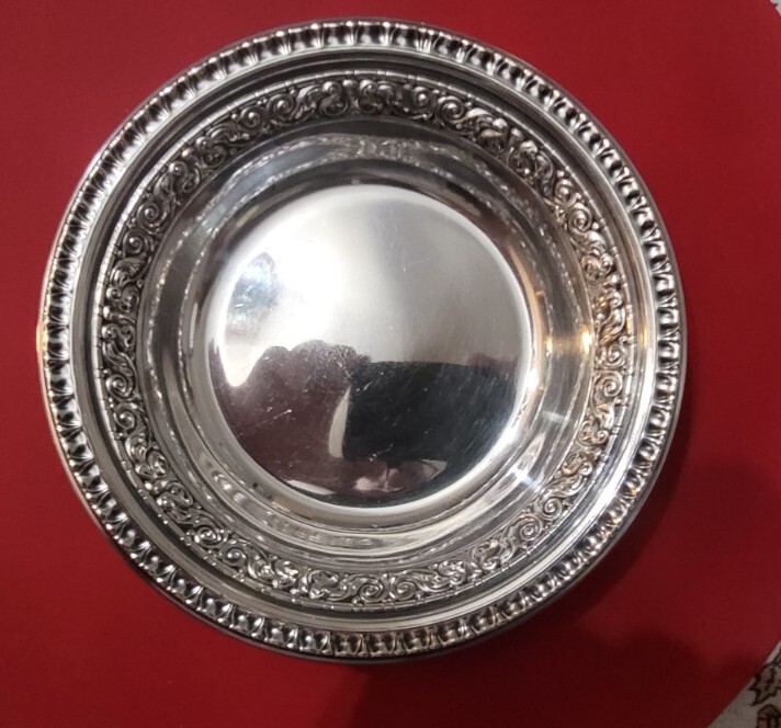 Reed & Barton Silver Plate Bon Bon Bowl #1201, 6" Diameter x 1" High