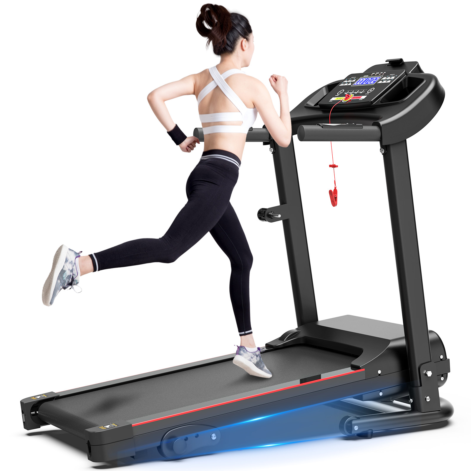 2.5 HP Foldable Treadmill for Home with Incline Electric Running Jogging Machine