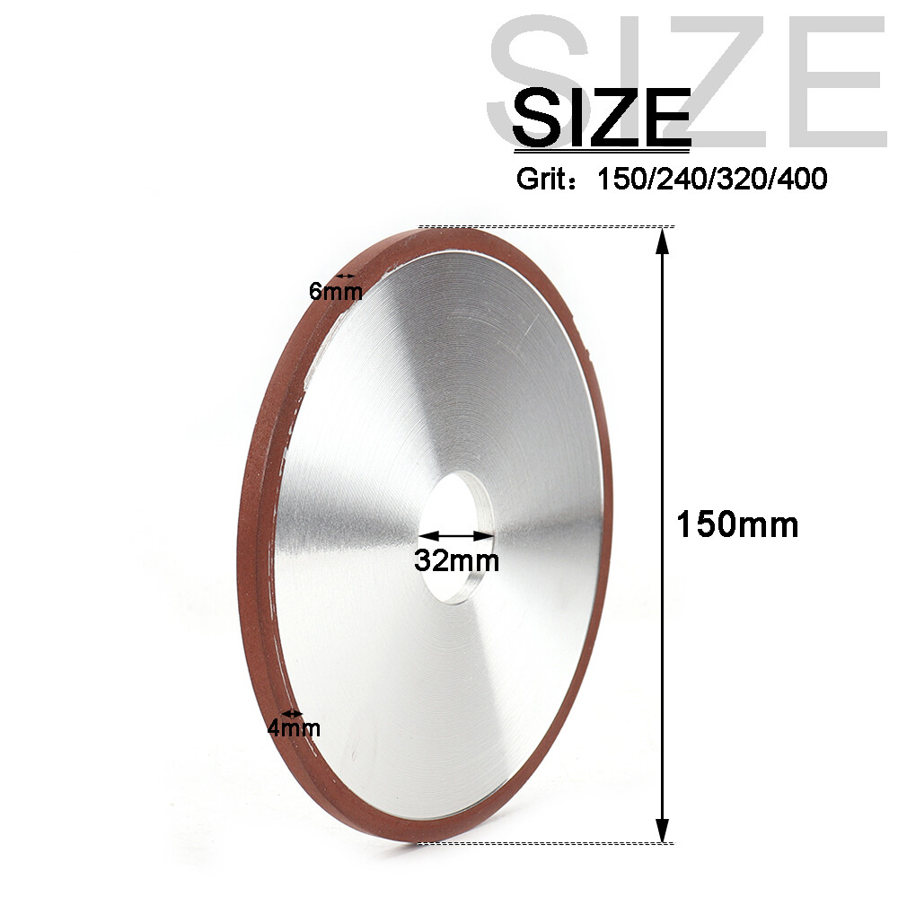 150mm Diamond Grinding Wheel Flat Abrasive Disc For Carbide Cutter Grinder Tool