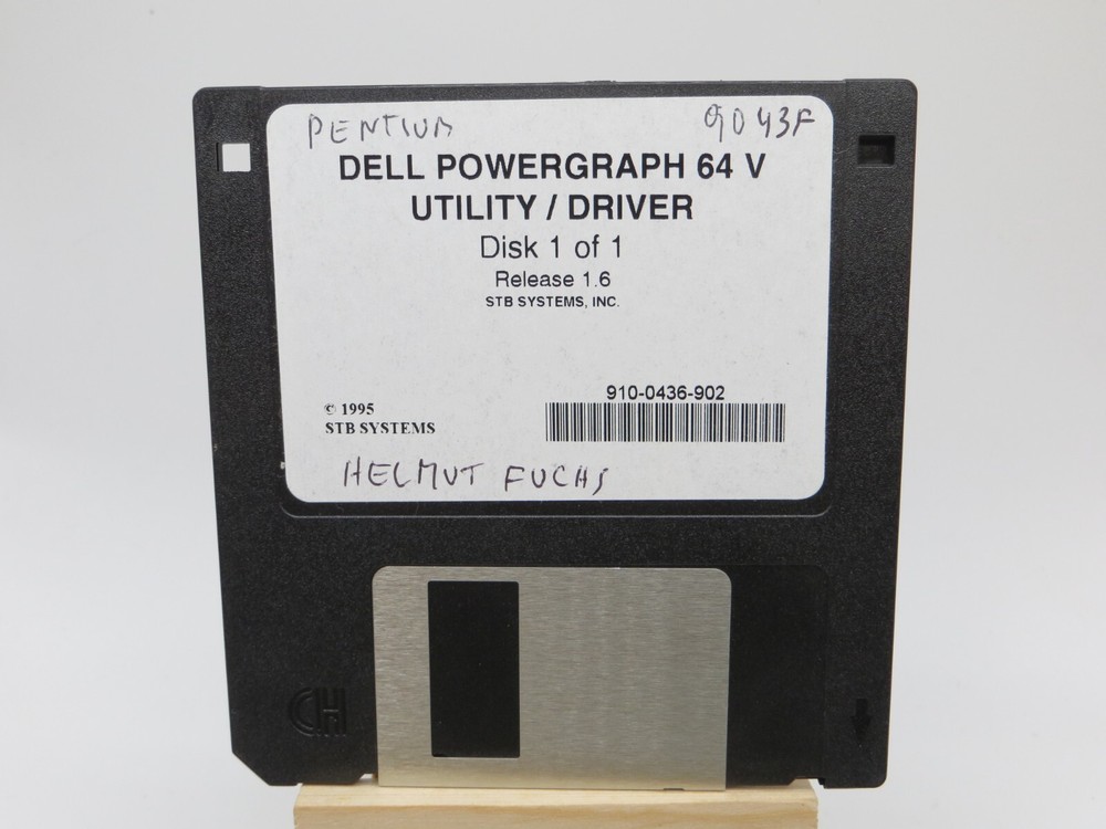 3.5" Floppy Disk DELL POWERGRAPH 64 V Utility / Driver 1.6 computer software