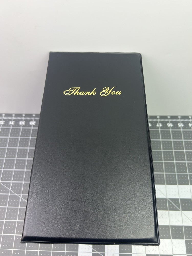 Guest Check Card Holder Presenter Restaurant Server Bill Book 20 Pack Black