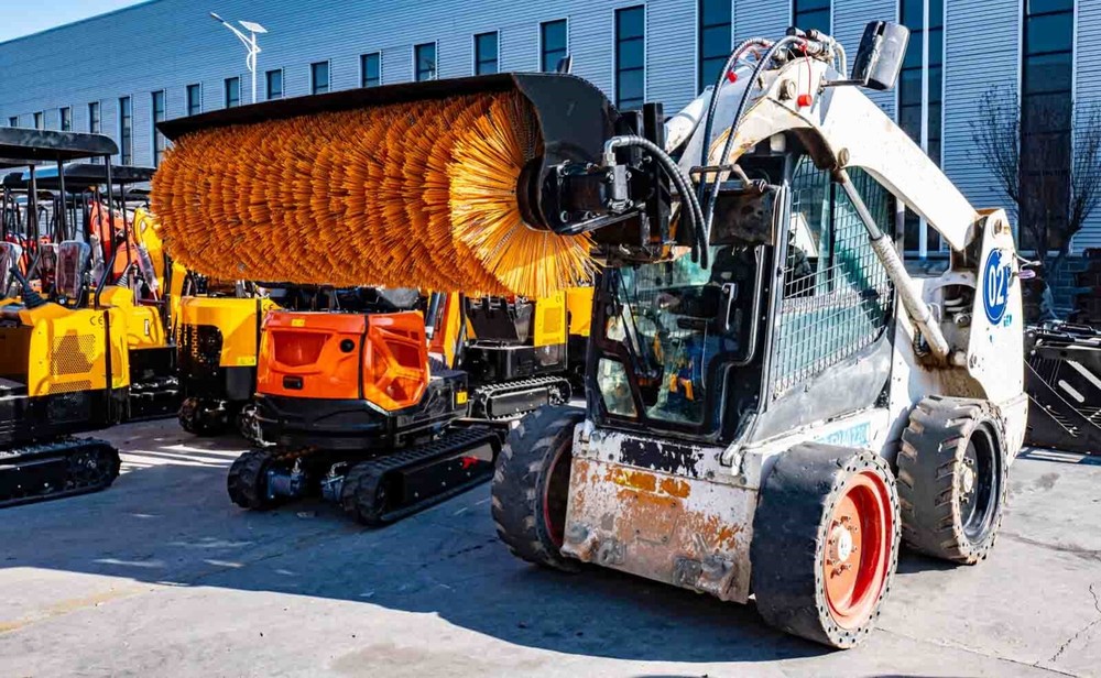 Broom Brush Angle Road Sweeper clean dust Attachment fit BOBCAT Steer Loader