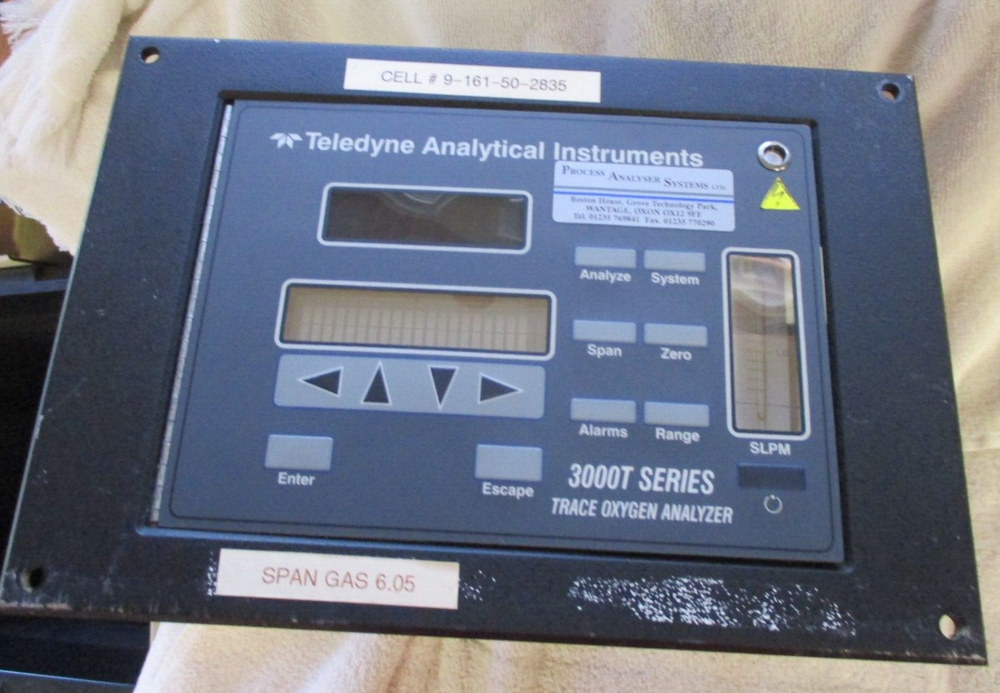 Teledyne Analytical Instruments 3000T Series Trace Oxygen Analyzer 3000T