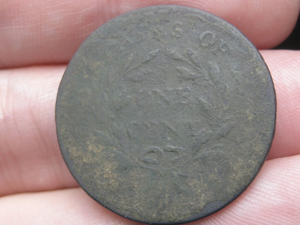 1797 Draped Bust Large Cent Penny- Crusty, Gripped Edge