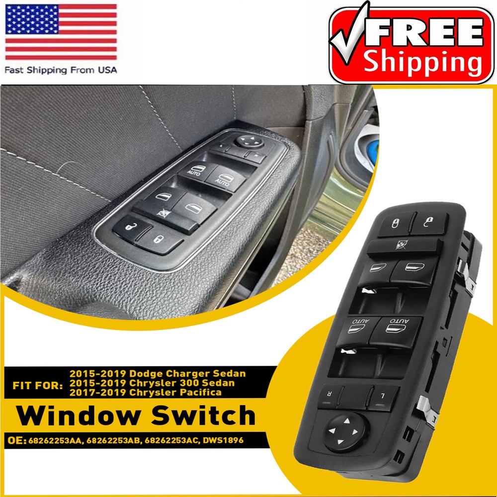 Driver Side Door Window Switch Panel Control For 2017 2018-19 Chrysler Pacifica