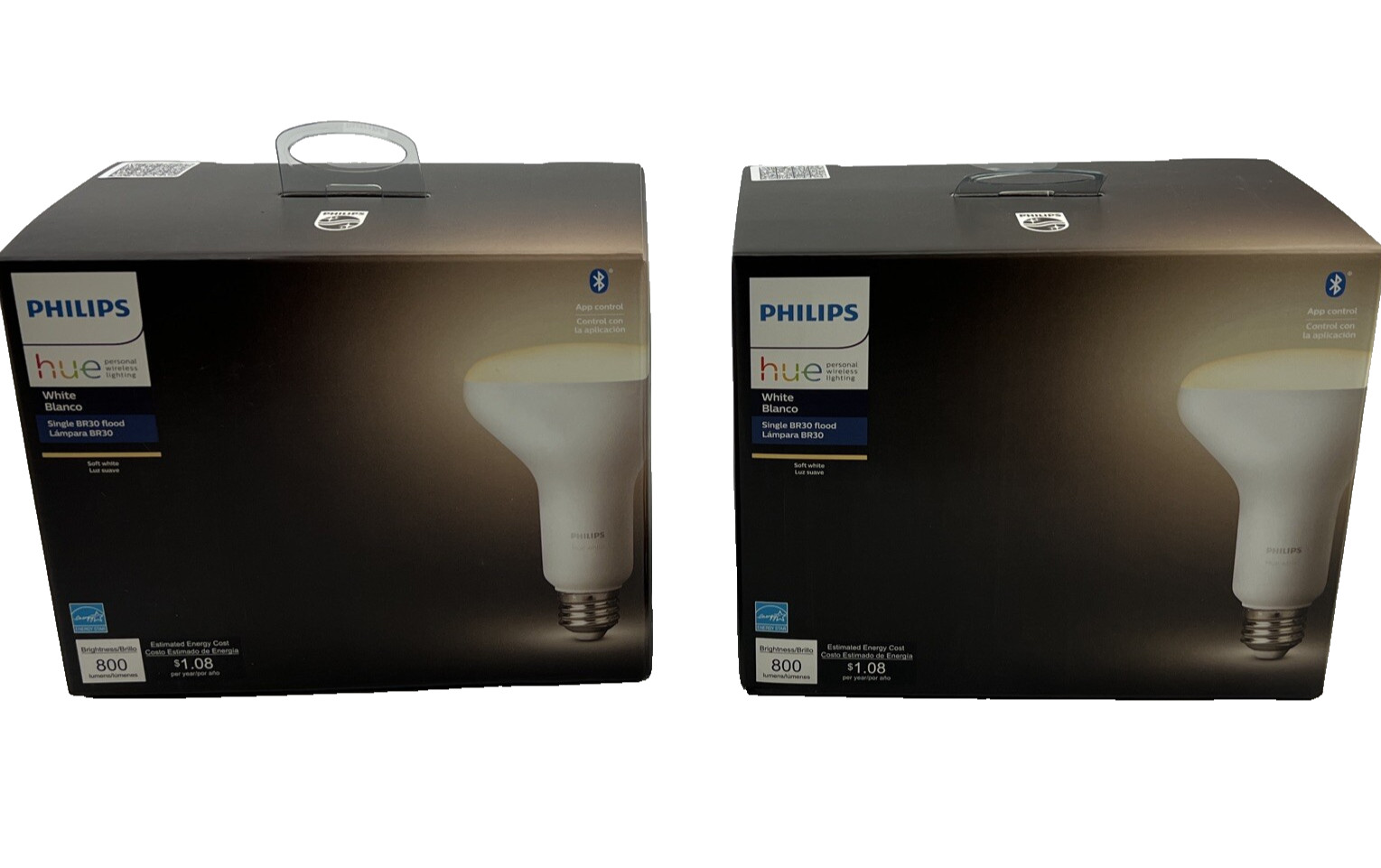 Philips Hue Smart LED Flood Light Bulb BR30 Bluetooth Zigbee Soft White 2 Pack