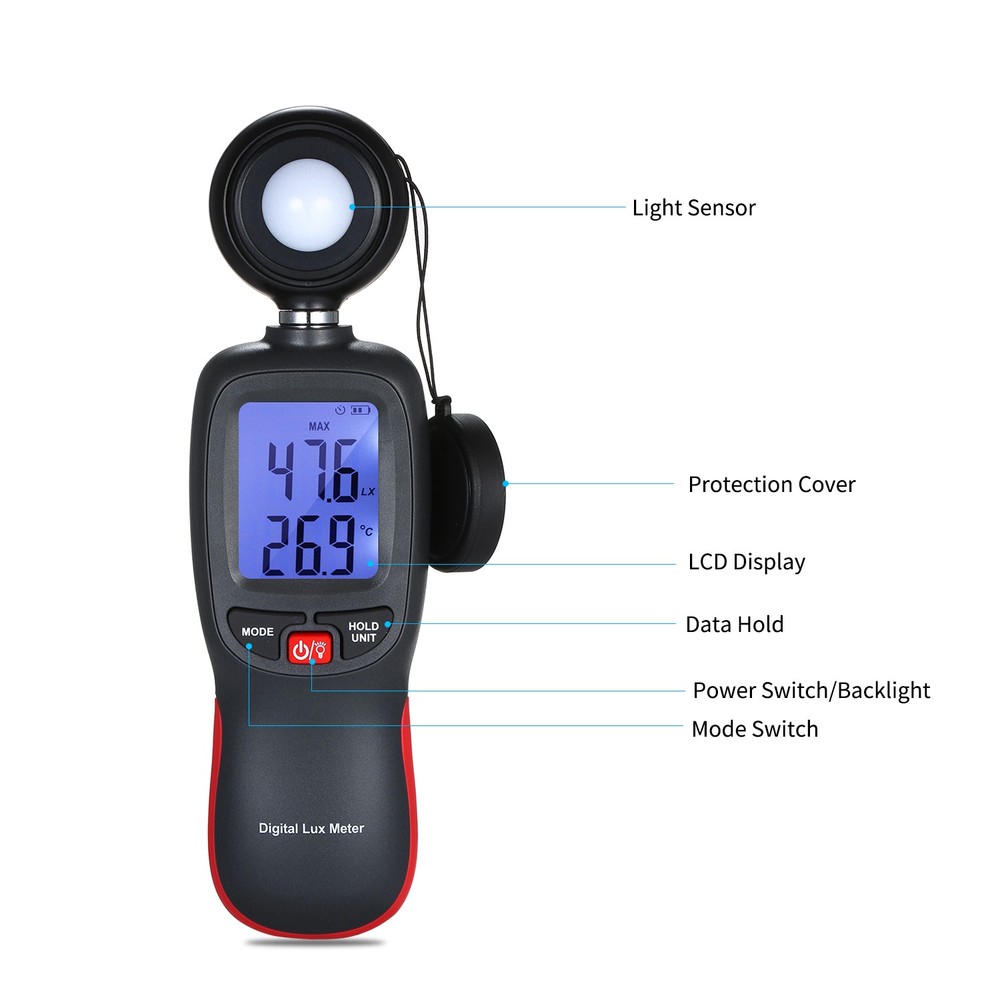Digital Meter LCD Display Handheld Illuminometer Mini Luminometer XFYR