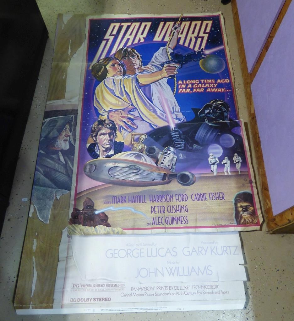 1977 STAR WARS D STYLE ORIGINAL MOVIE STANDEE PROMO DISPLAY POSTER
