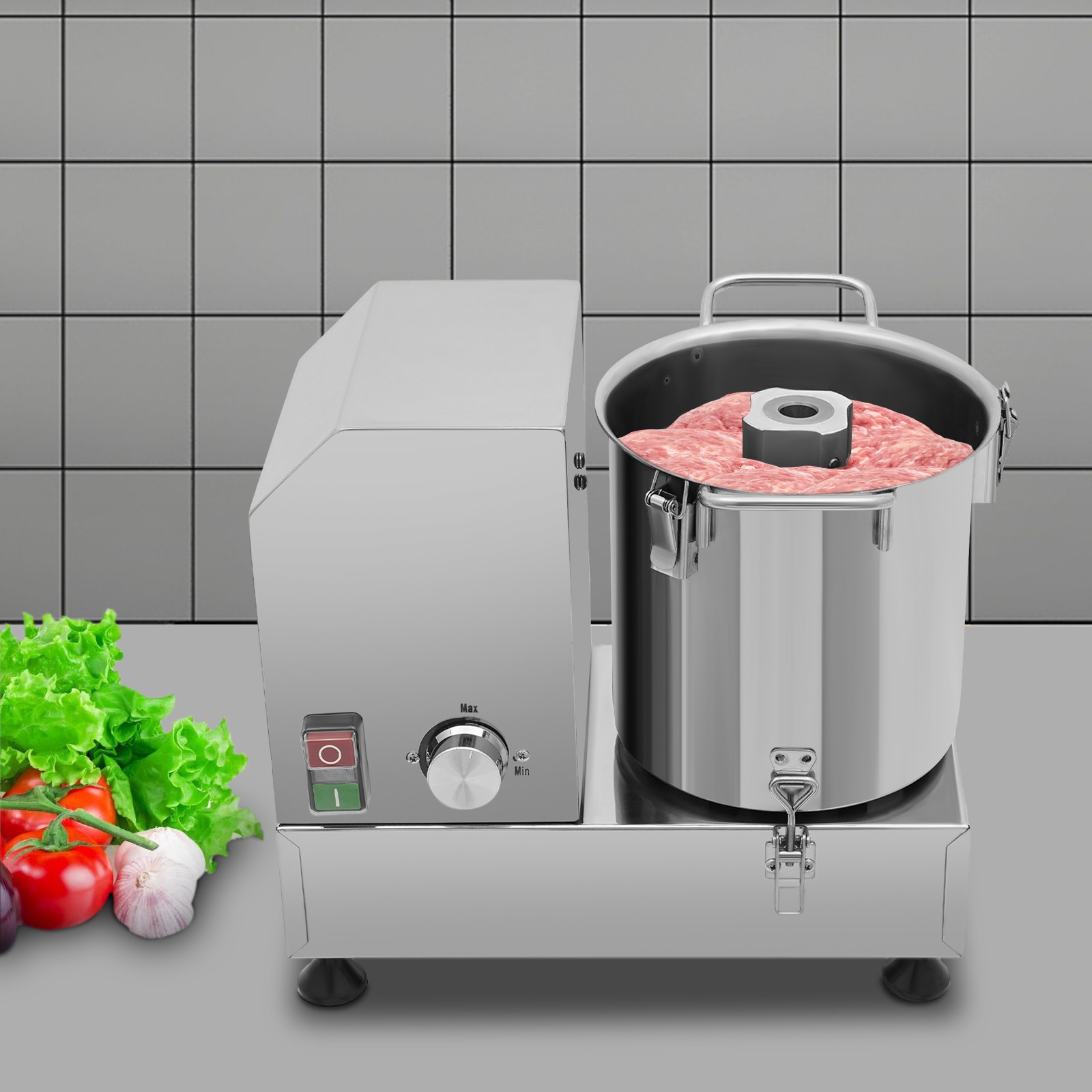 Tabletop Food Processor 6L Electric Vegetable Cutter Multifunctional Food Mincer