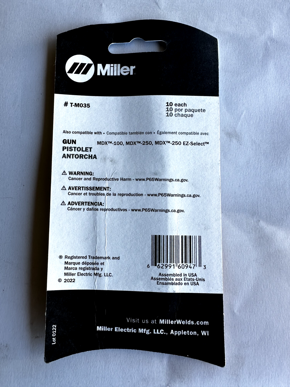 Miller T-M035 - Contact Tip for 0.035" Wire - 10pk