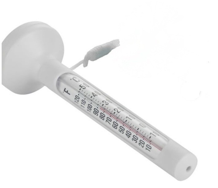 Mainstays Floating Pool Thermometer in White - 2 in x 2 in x 7.75 in - Analog
