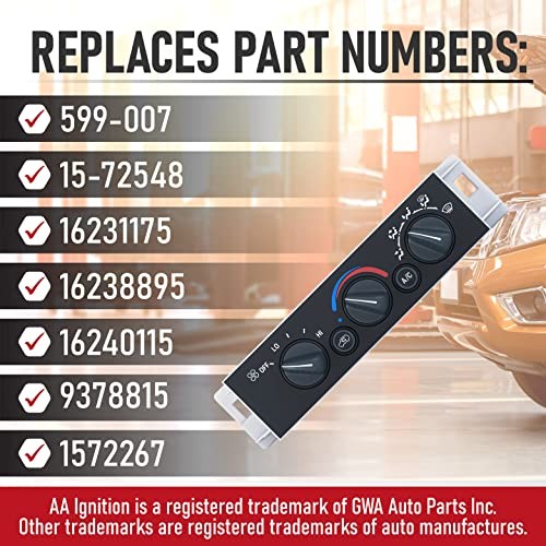 AC Heater Climate Control Module for 599-007 - Without Rear Defogger Button