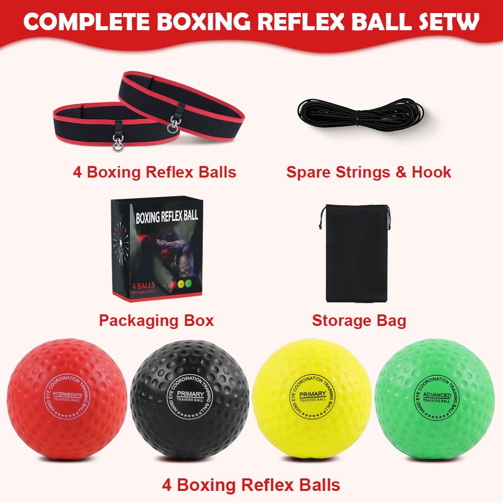 Boxing Fight React Ball Set 4 Difficulty Levels for Speed Reaction Training Game