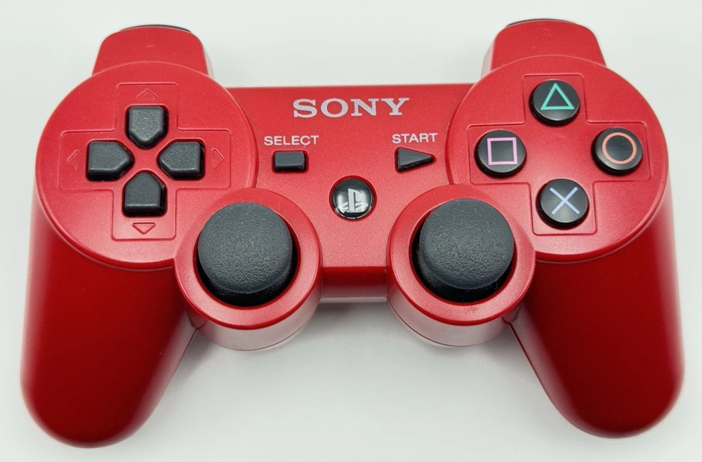 Sony PS3 DualShock 3 Wireless Controller – Red OEM Original Tested (CECHZC2U)