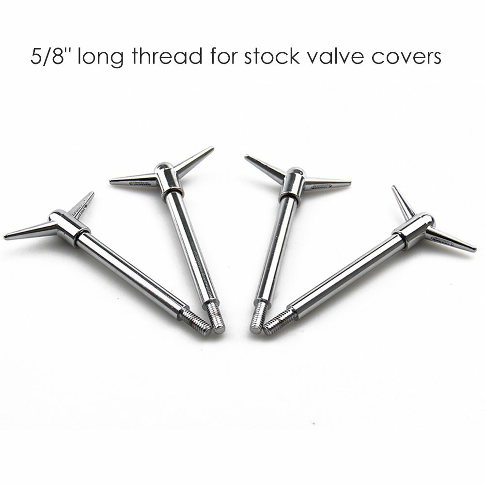 8pcs Valve Cover T-Bar Wing Bolts 1/4-20 Hold Down Length 5" for Chevy SBC BBC