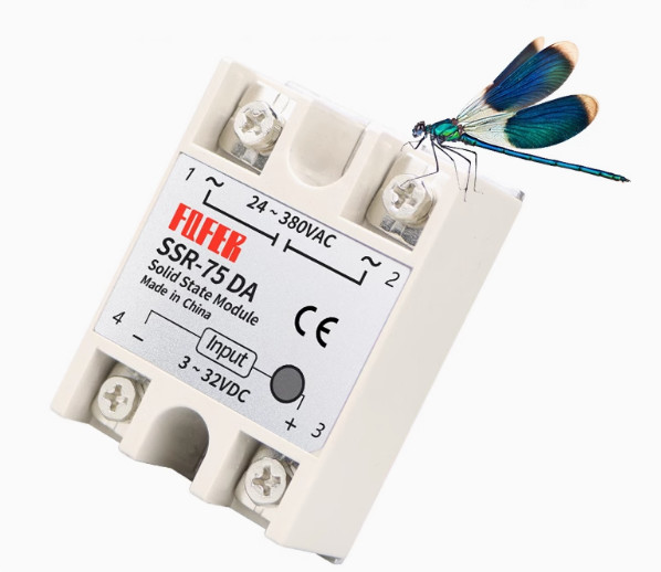 SSR-75DA 75A Single Phase Solid State Relay DC controlled AC Single Phase Solid
