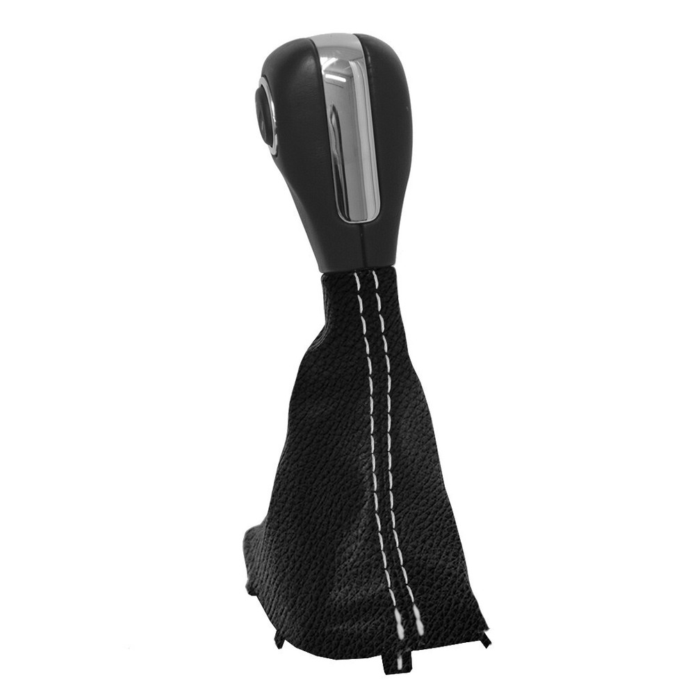 Automatic Shift Boot PVC Leather for Ford Explorer  2011-2019 White Stitch