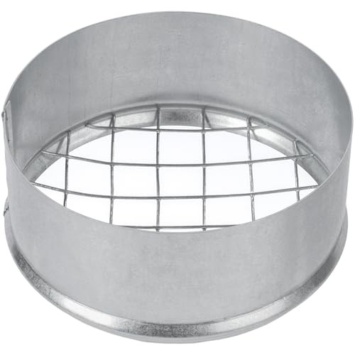 Ø4 Inch Duct Cover – Galvanized Steel Round Duct Cap with Mesh Screen Ø 4 Inch