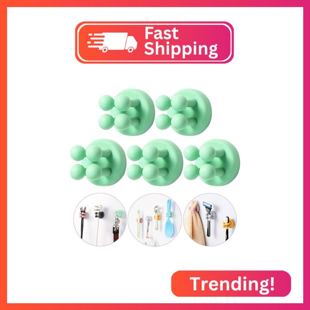 ZEZHOU 5Pcs Silicone Toothbrush Holders - Multi-Function Razor Holder Waterproof
