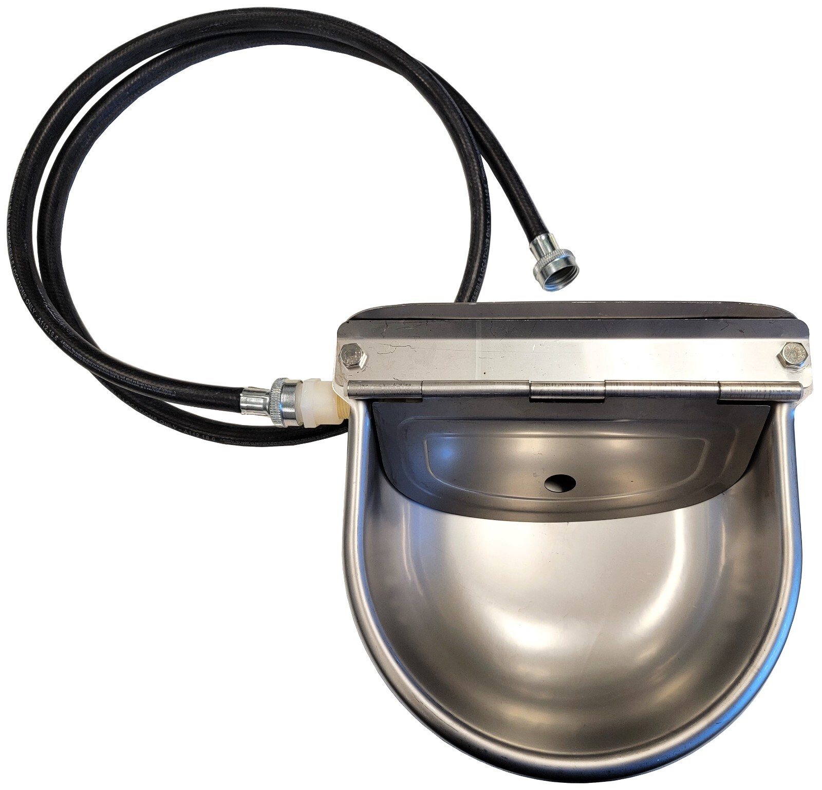 STAINLESS STEEL STOCK WATERER & HOSE & FITTING HORSE CATTLE GOAT SHEEP PIG DOG