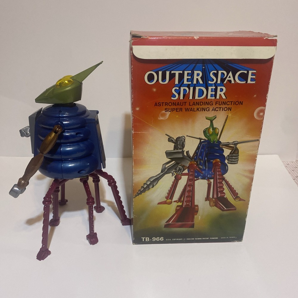 OUTER SPACE SPIDER Electronic Walking Robot PARTIAL WORK 1984 As Seen In Big