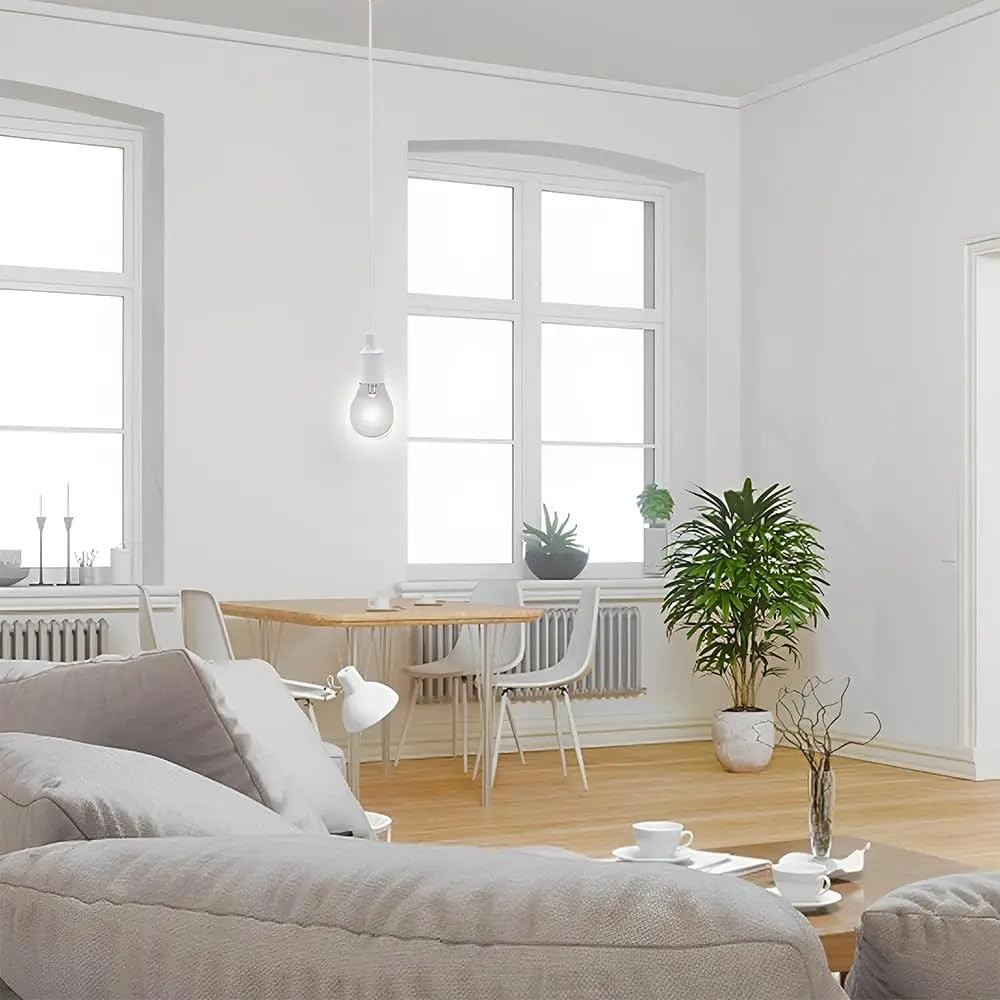 16FT Plug in Pendant Light Cord, Lamp Kit with E26/E27 Socket, white