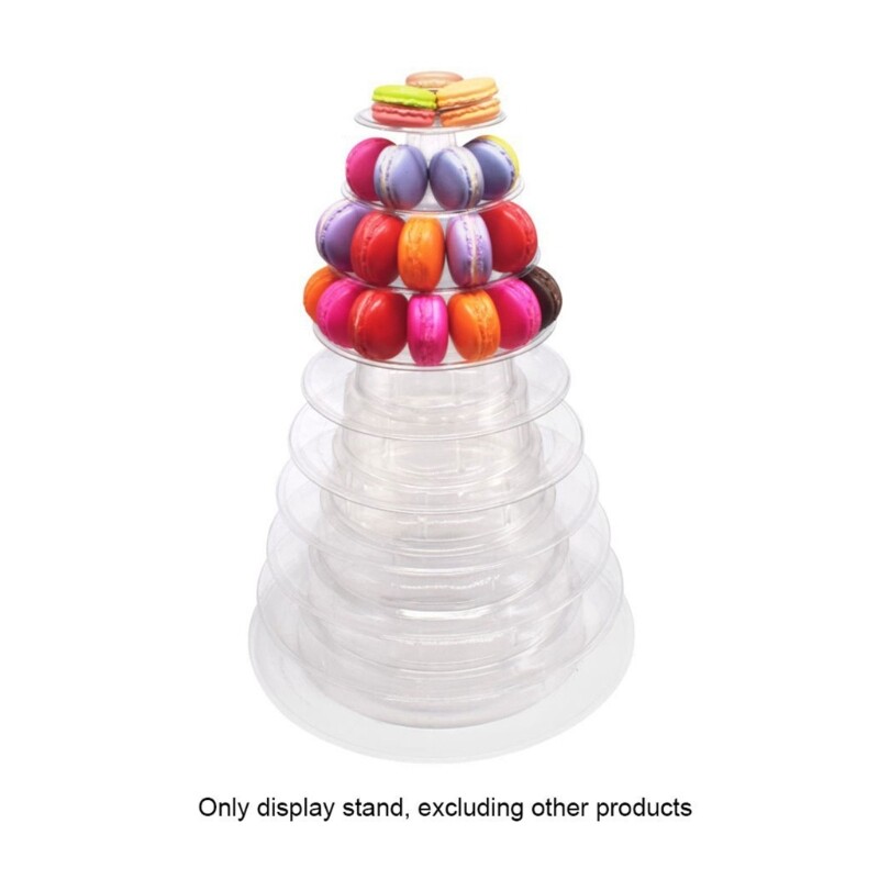 Dessert Display Rack Stackable Cake Holder PET Material Cake Display Stand