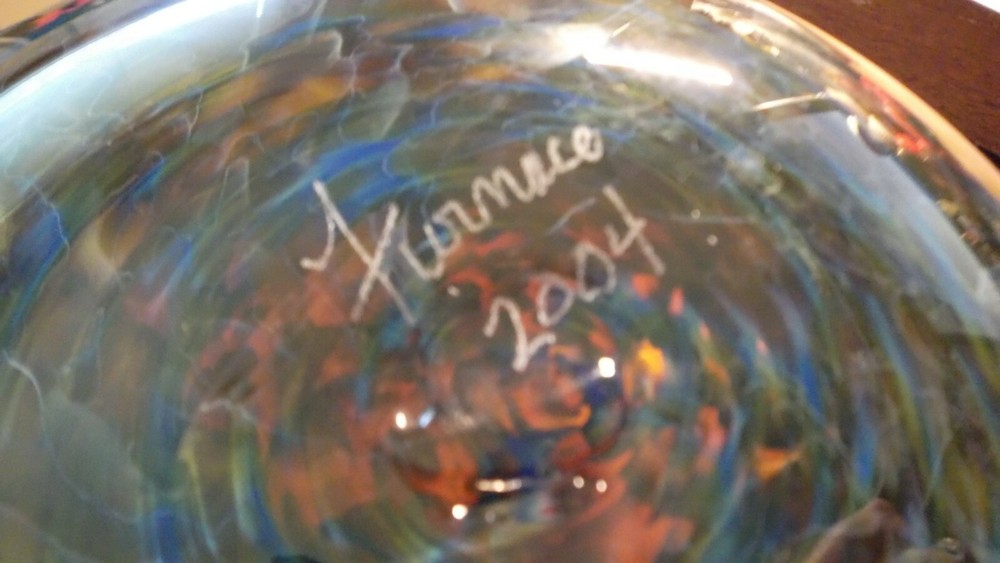 Art Glass Bowl Signed and Dated