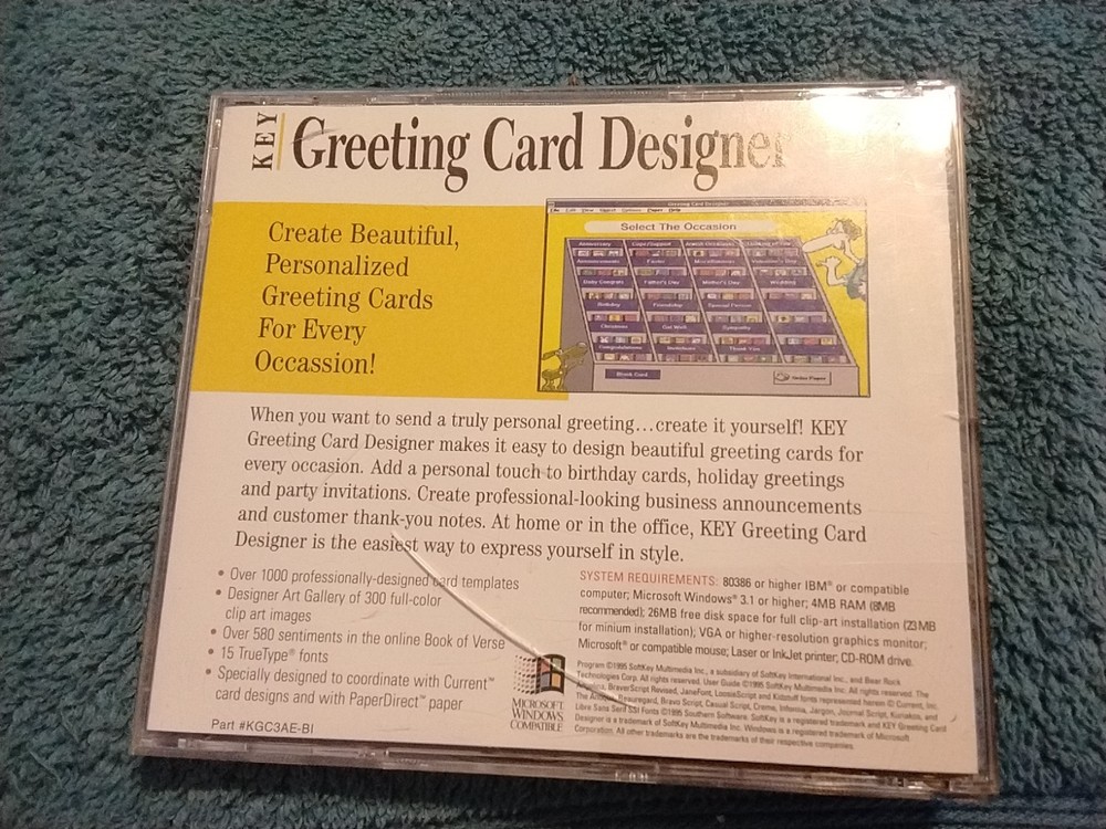 Key Greeting Card Designer CD-ROM for Windows
