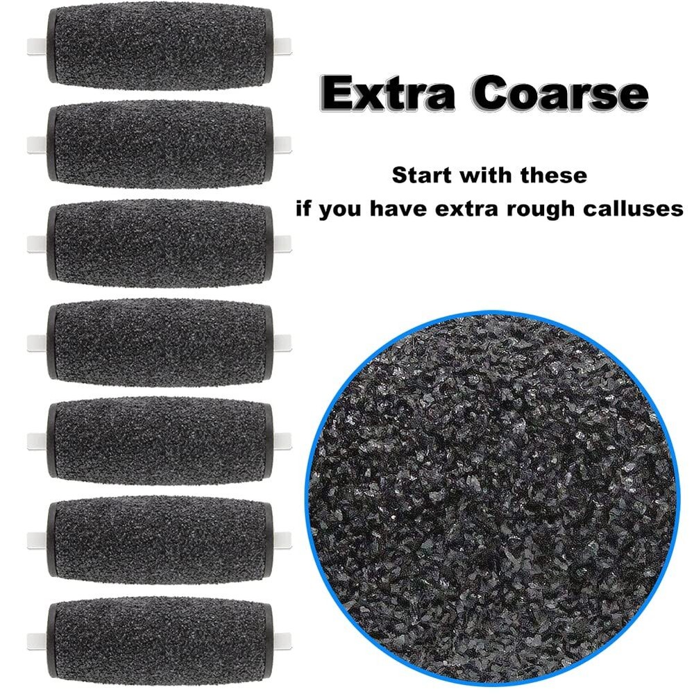 11 Pack Include 7 Extra Coarse & 4 Regular Coarse Replacement Roller Refill Head