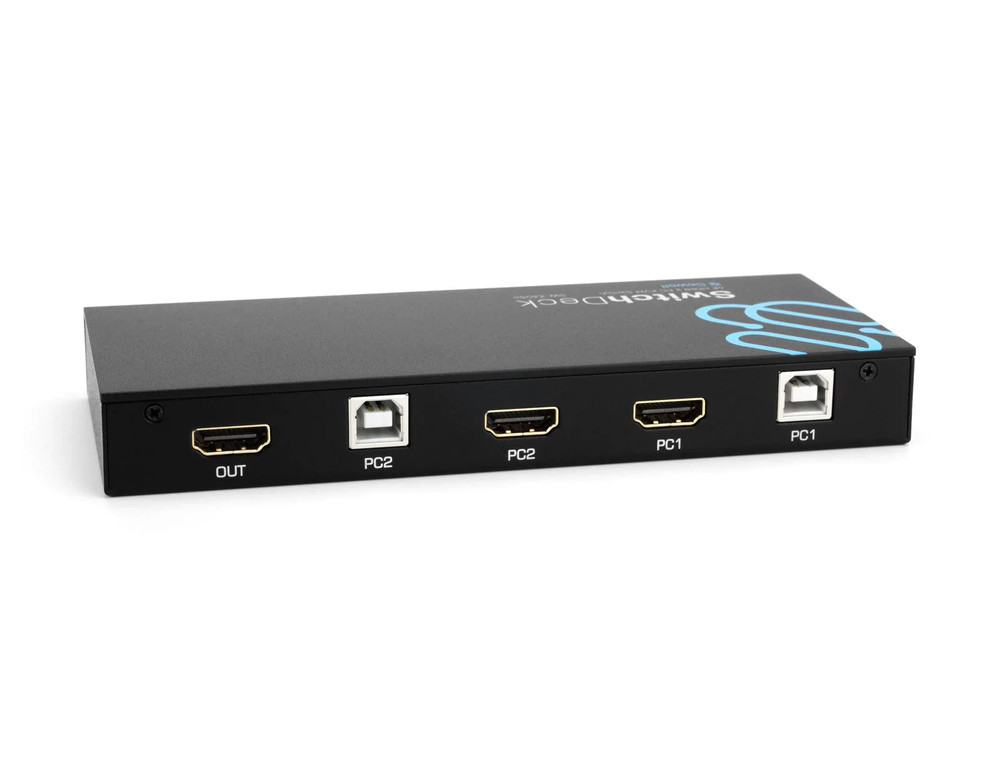 SwitchDeck 4K HDMI KVM Switch, Switch easily between two PCs/Macs/game console