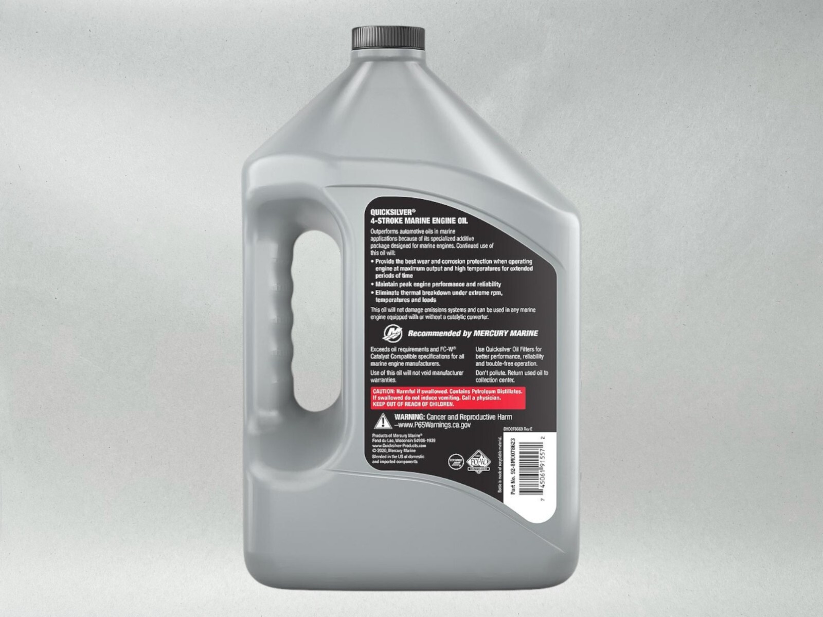 Quicksilver OEM 25W-40 Synthetic Marine Engine Oil, 1 Gallon 8M0078623-2PACK