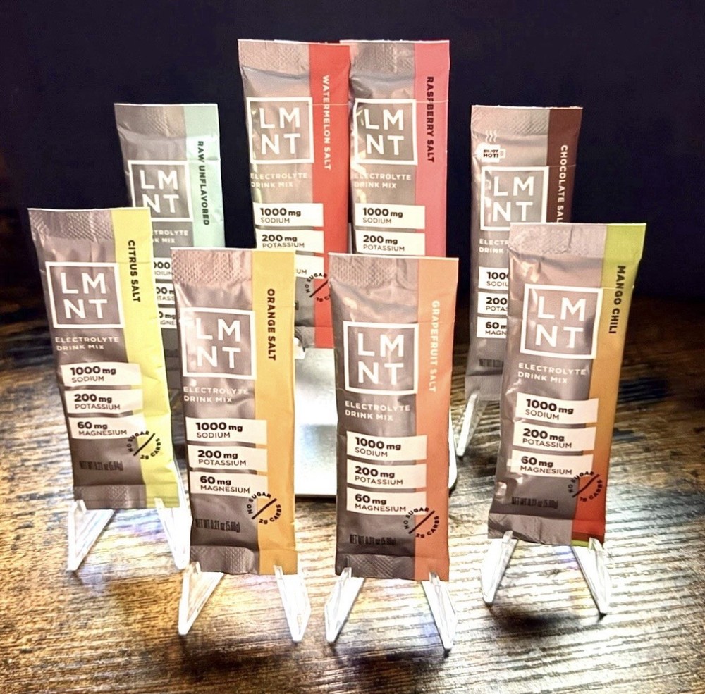 LMNT Electrolytes: 30-Pack Sampler | Watermelon | Raspberry | Citrus | Free Ship